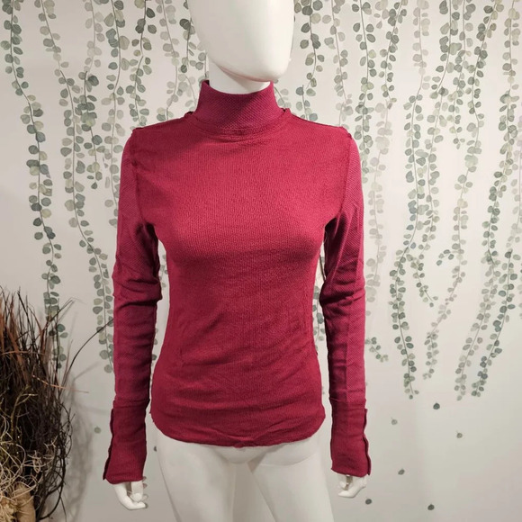 Free People Freya Mock Neck Top Sz M - Picture 4 of 11